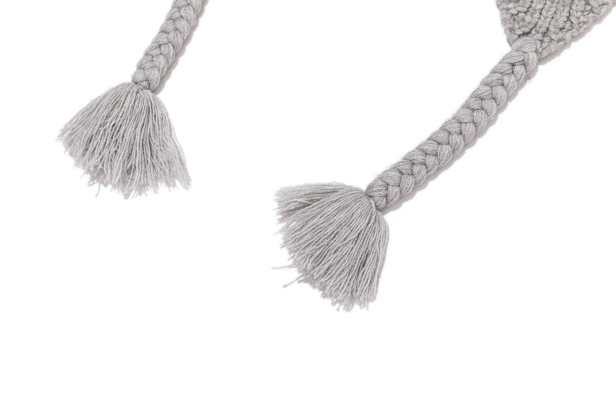 13DE MARZO BabyBear Cuffed Pom-pom Knit Beanie Grey - 13DE MARZO