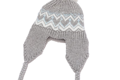13DE MARZO BabyBear Cuffed Pom-pom Knit Beanie Grey - 13DE MARZO