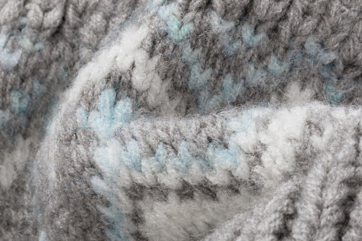 13DE MARZO BabyBear Cuffed Pom-pom Knit Beanie Grey - 13DE MARZO