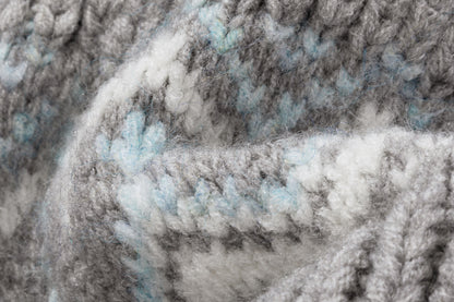 13DE MARZO BabyBear Cuffed Pom-pom Knit Beanie Grey - 13DE MARZO