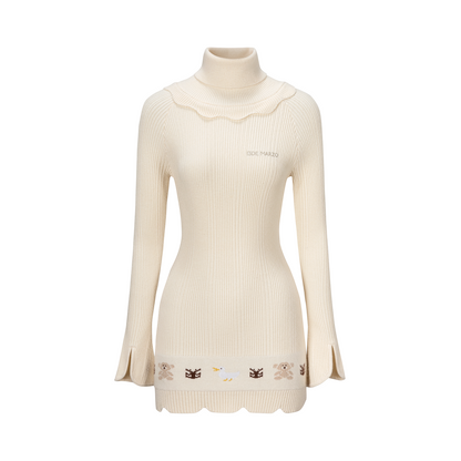 13DE MARZO Marzo Valley Turtleneck Knit Dress