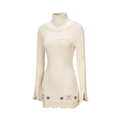 13DE MARZO Marzo Valley Turtleneck Knit Dress