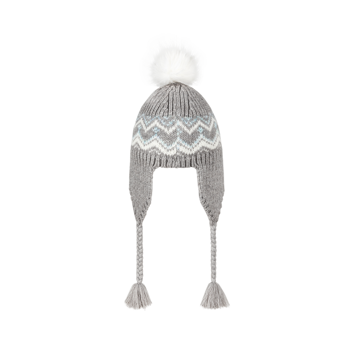 13DE MARZO BabyBear Cuffed Pom-pom Knit Beanie Grey - 13DE MARZO