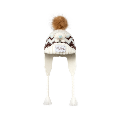 13DE MARZO BabyBear Cuffed Pom-pom Knit Beanie Beige - 13DE MARZO
