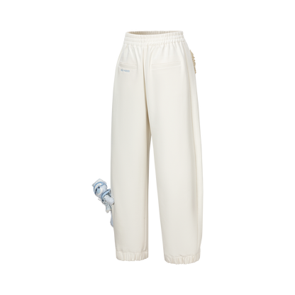 13DE MARZO Nighty Night Bear Sweatpants White