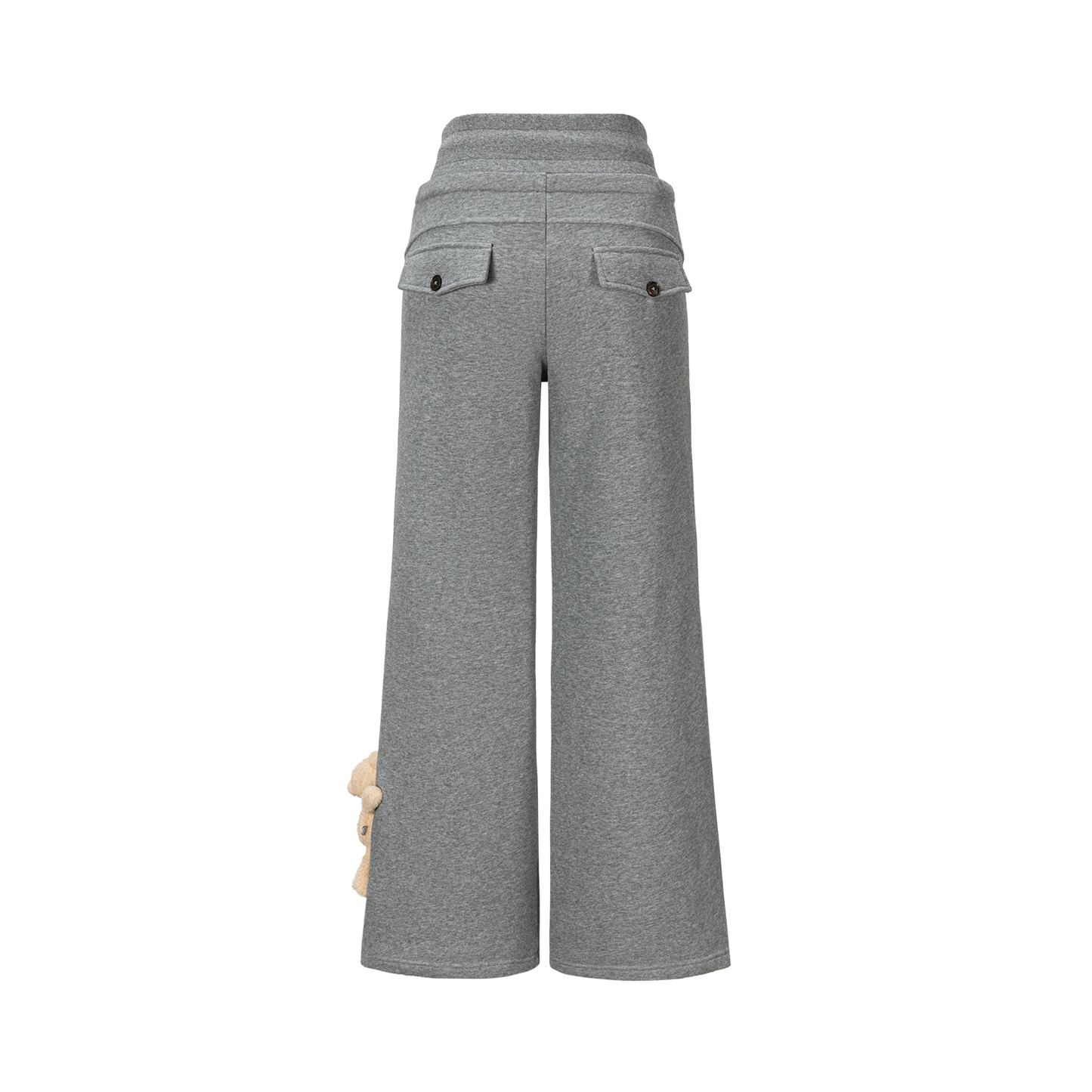 13DE MARZO Snow Bear Micro Flare Sweatpants Grey