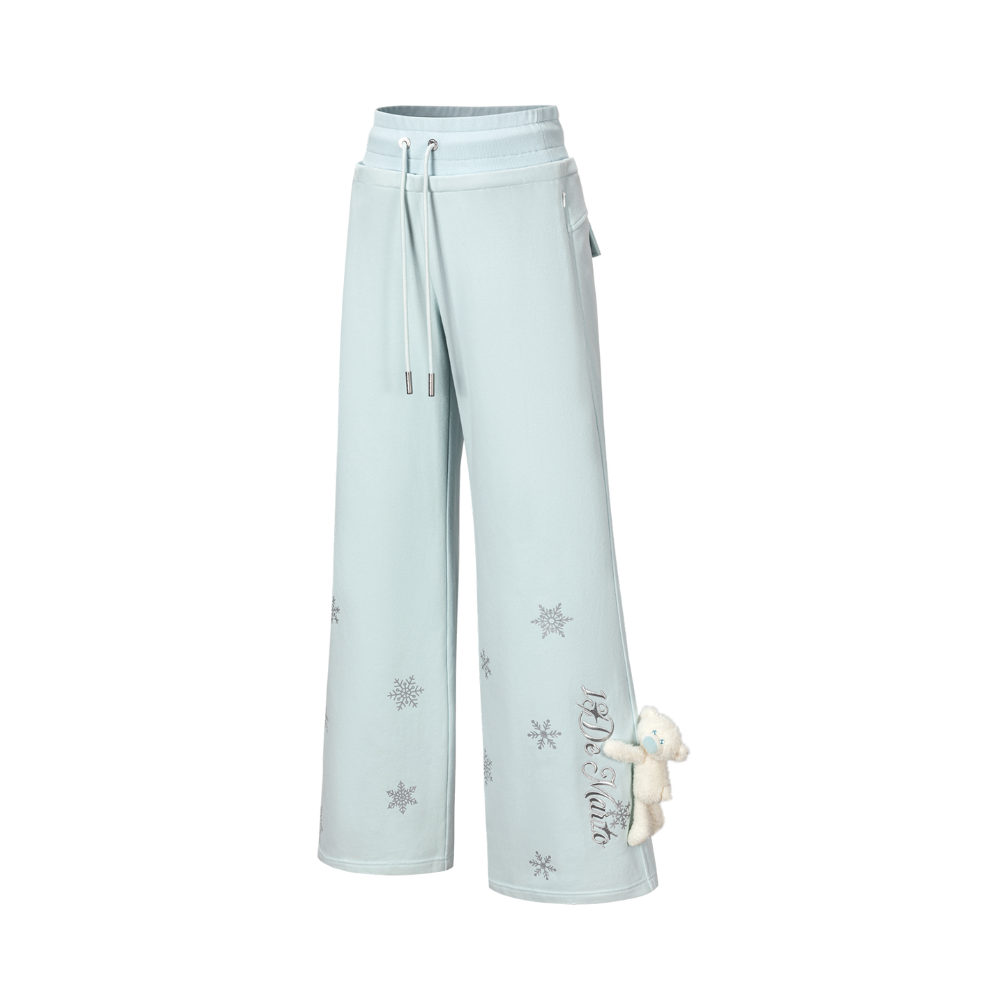 13DE MARZO Snow Bear Micro Flare Sweatpants Blue