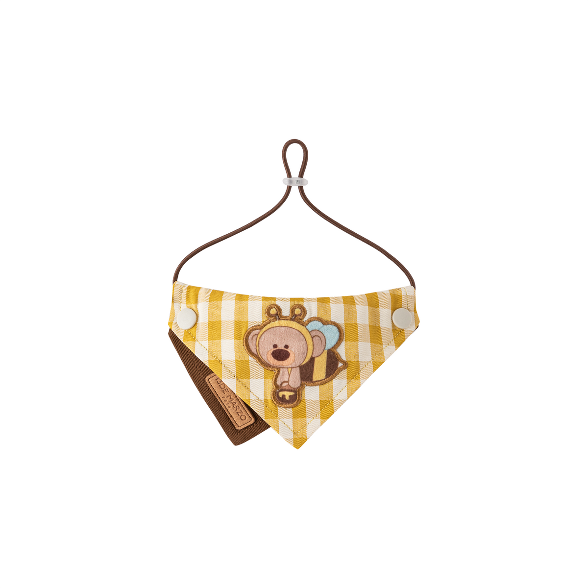 13DE MARZO Bee Bear Bandana Bib Yellow - 13DE MARZO