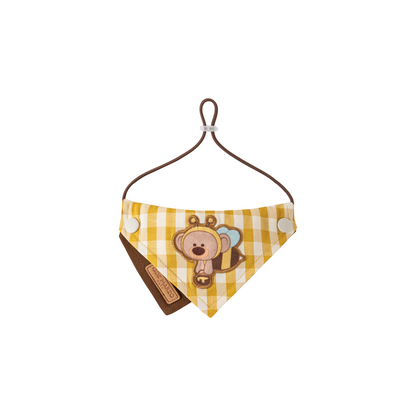 13DE MARZO Bee Bear Bandana Bib Yellow - 13DE MARZO