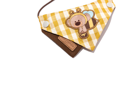 13DE MARZO Bee Bear Bandana Bib Yellow - 13DE MARZO