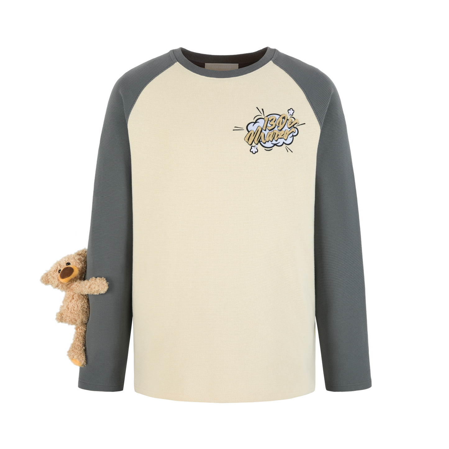 13DE MARZO Bear Waffe Check Sweatshirt