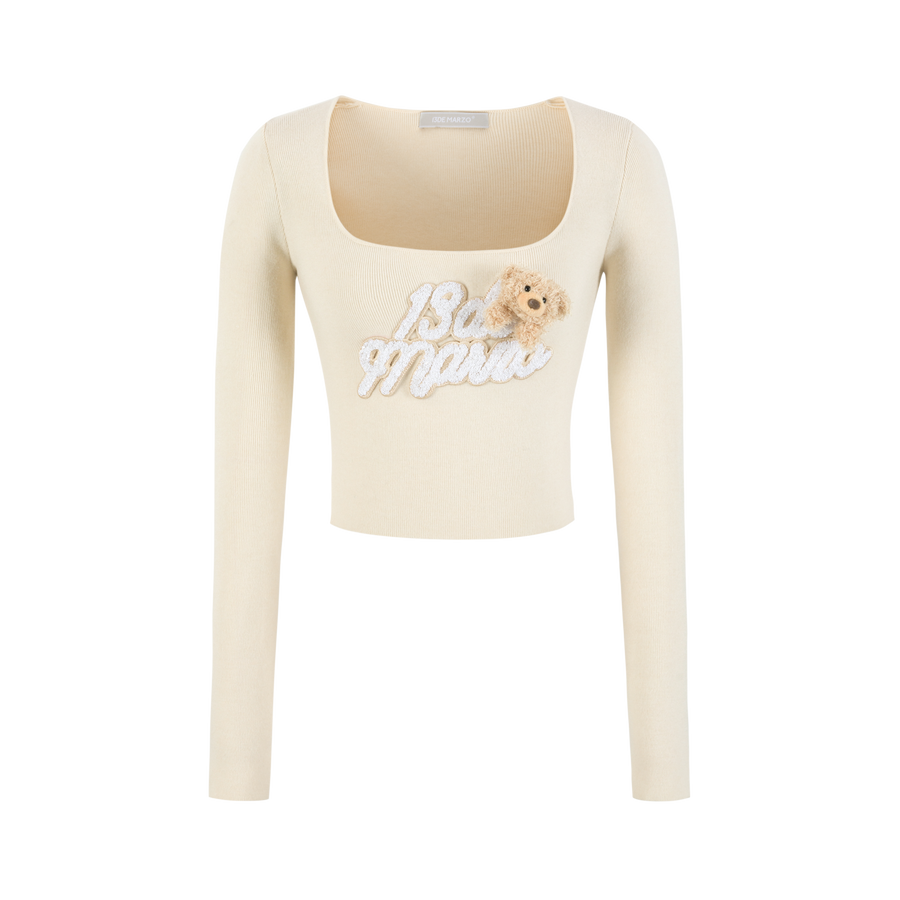 13DE MARZO Sequin Logo Tight Top - 13DE MARZO