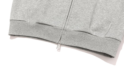 13DE MARZO Shine Logo Zip Hoodie Grey