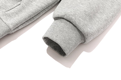 13DE MARZO Shine Logo Zip Hoodie Grey