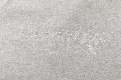 13DE MARZO Shine Logo Zip Hoodie Grey