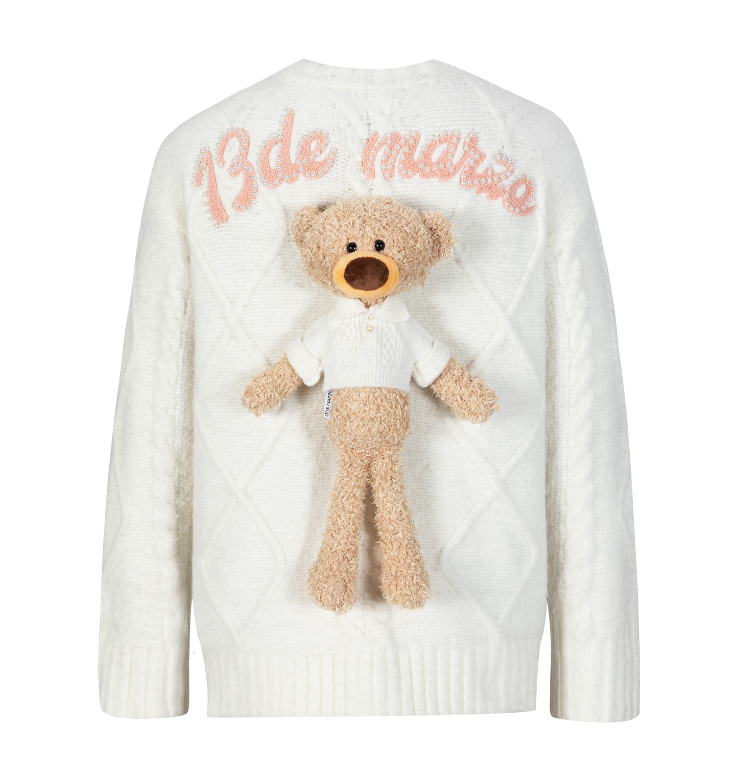 13DE MARZO Doozoo Pear Embroidery Cardigan