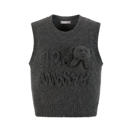 13DE MARZO Rope Knit Logo Vest