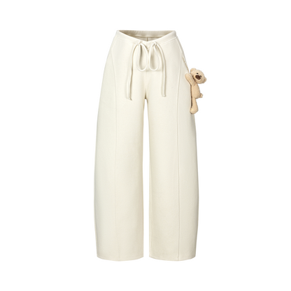 13DE MARZO Doozoo Soft Fleece Pants Beige