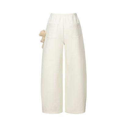13DE MARZO Doozoo Soft Fleece Pants Beige