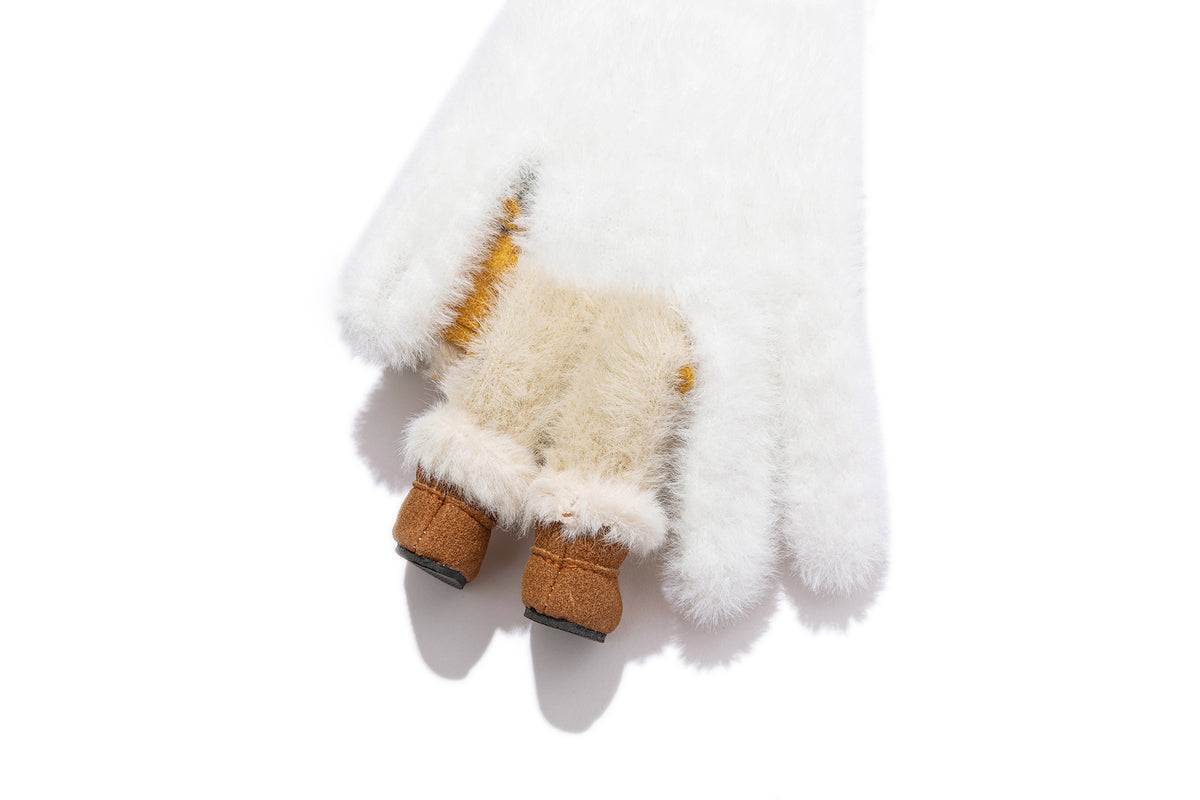 13DE MARZO Snow Bear Plush Gloves White - 13DE MARZO