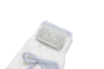 13DE MARZO Snow Bear Plush Gloves White - 13DE MARZO