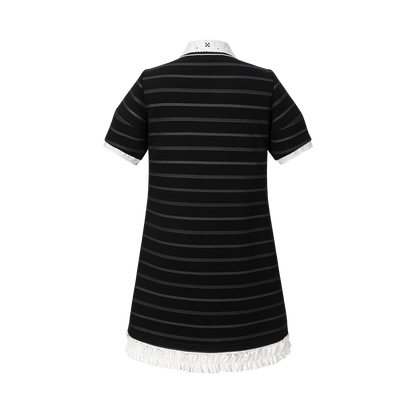 13DE MARZO Bear Color-Block Polo Dress
