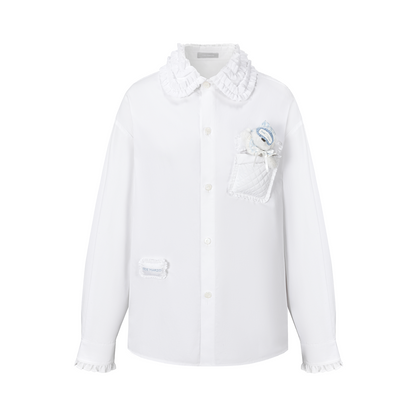13DE MARZO Nighty Night Bear Oversized Shirt