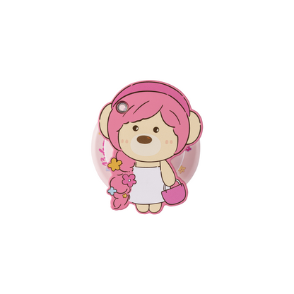 13DE MARZO Floral Bear Mirror Airbag Stand Pink - 13DE MARZO