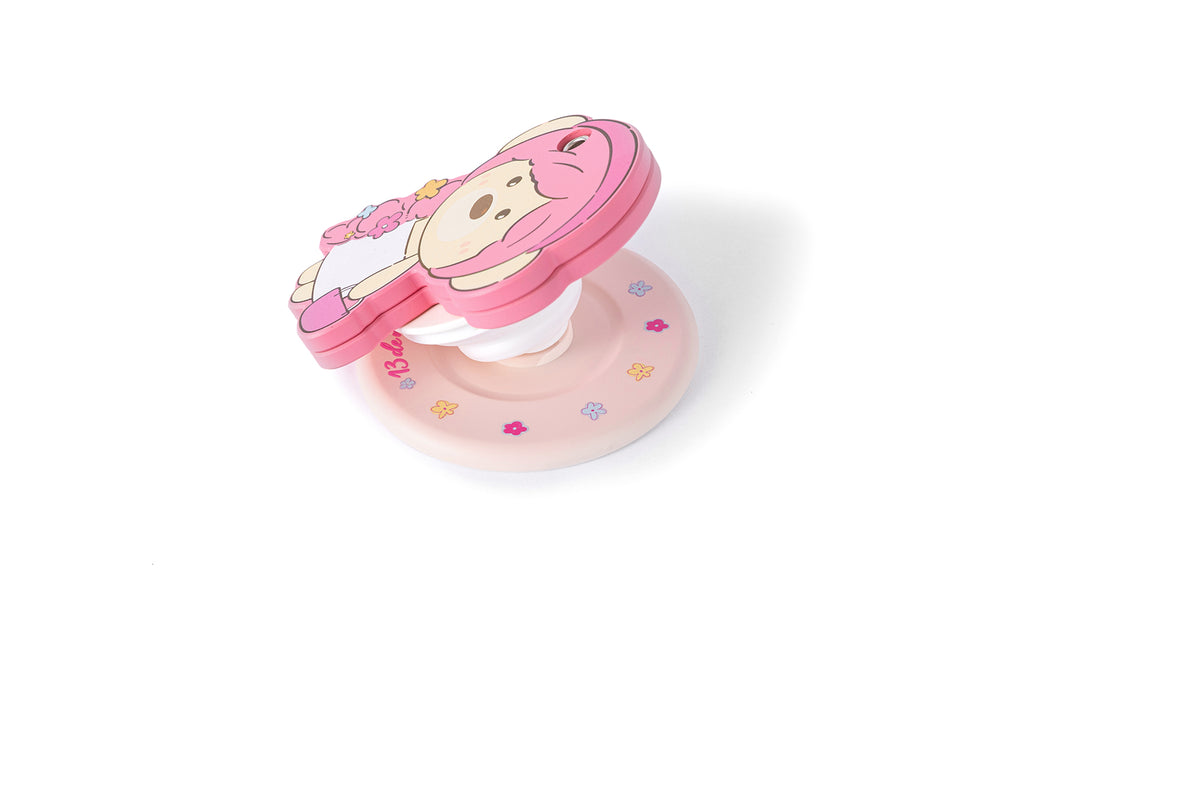 13DE MARZO Floral Bear Mirror Airbag Stand Pink - 13DE MARZO