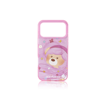 13DE MARZO Floral Bear Phone Case Pink - 13DE MARZO