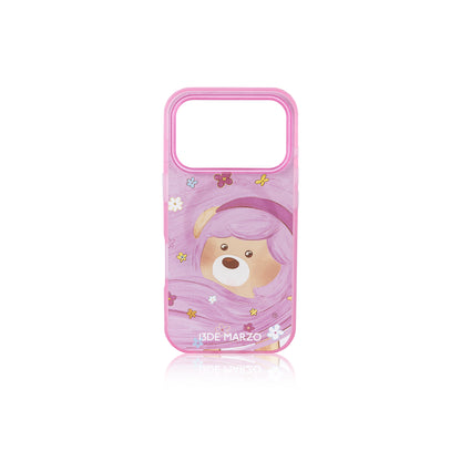 13DE MARZO Floral Bear Phone Case Pink - 13DE MARZO