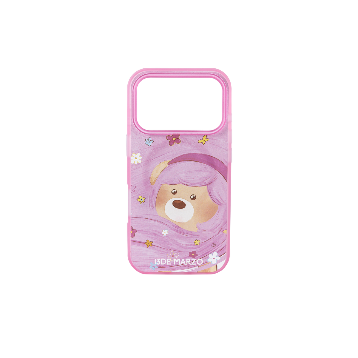 13DE MARZO Floral Bear Phone Case Pink - 13DE MARZO