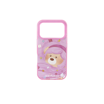 13DE MARZO Floral Bear Phone Case Pink - 13DE MARZO
