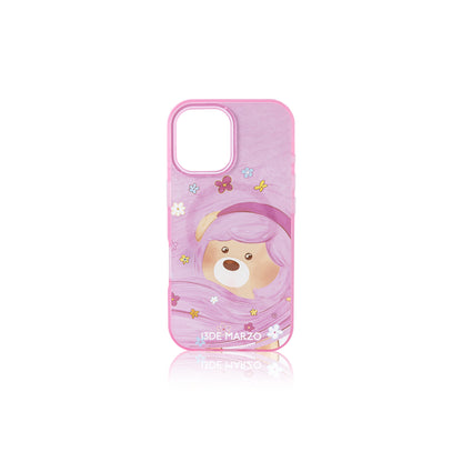 13DE MARZO Floral Bear Phone Case Pink - 13DE MARZO