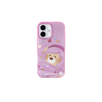 13DE MARZO Floral Bear Phone Case Pink - 13DE MARZO