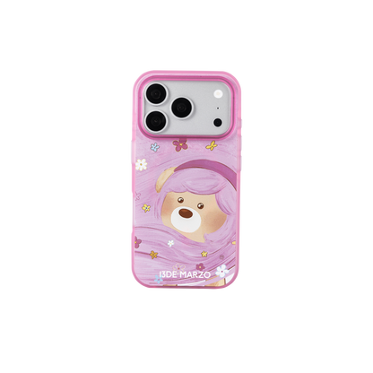 13DE MARZO Floral Bear Phone Case Pink - 13DE MARZO