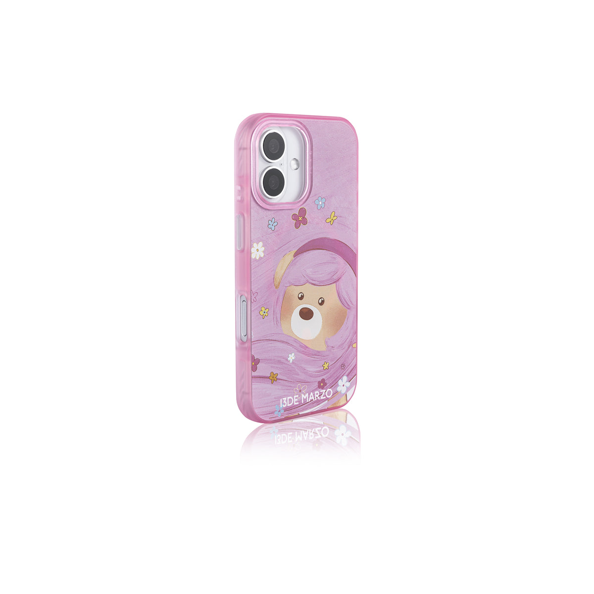 13DE MARZO Floral Bear Phone Case Pink - 13DE MARZO