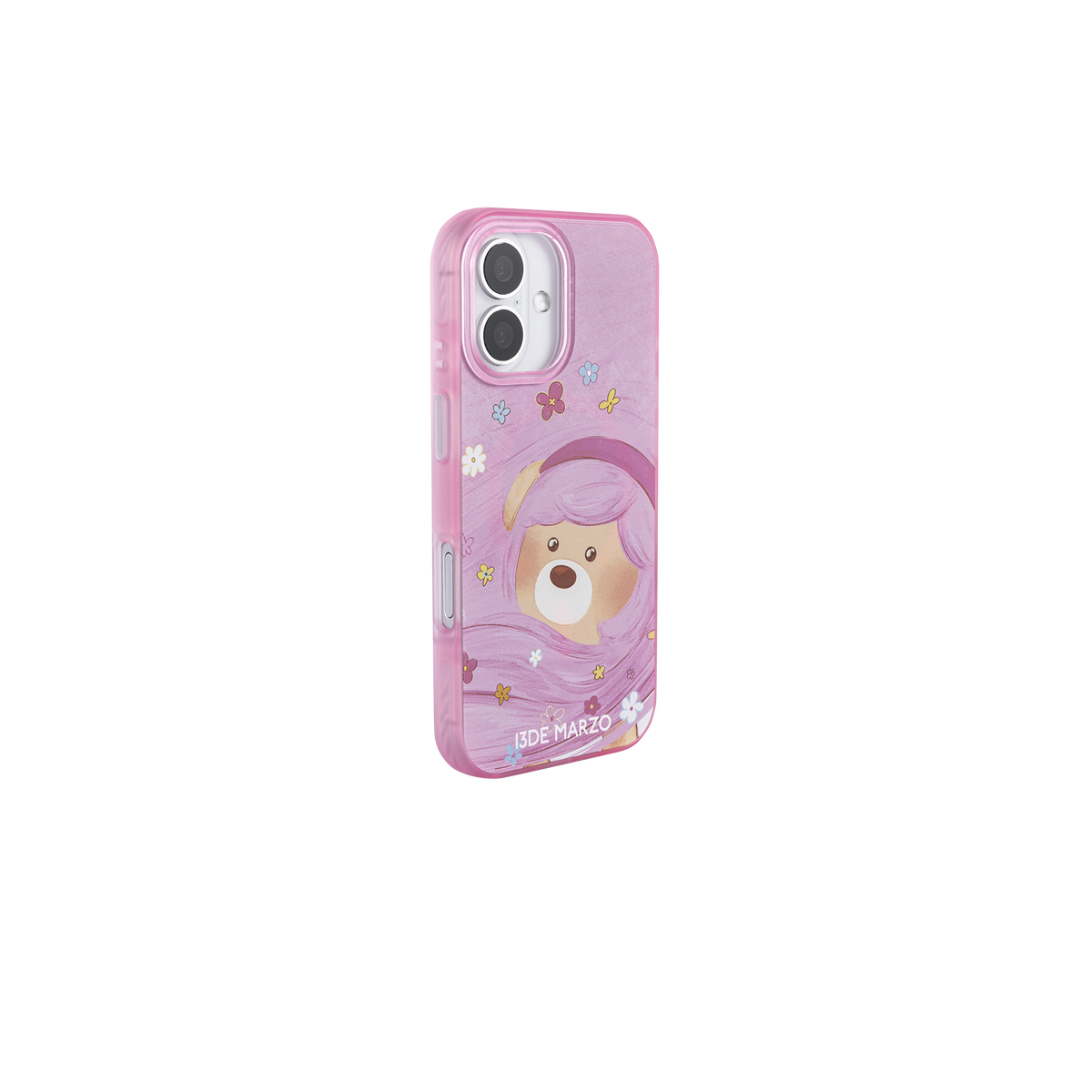13DE MARZO Floral Bear Phone Case Pink - 13DE MARZO