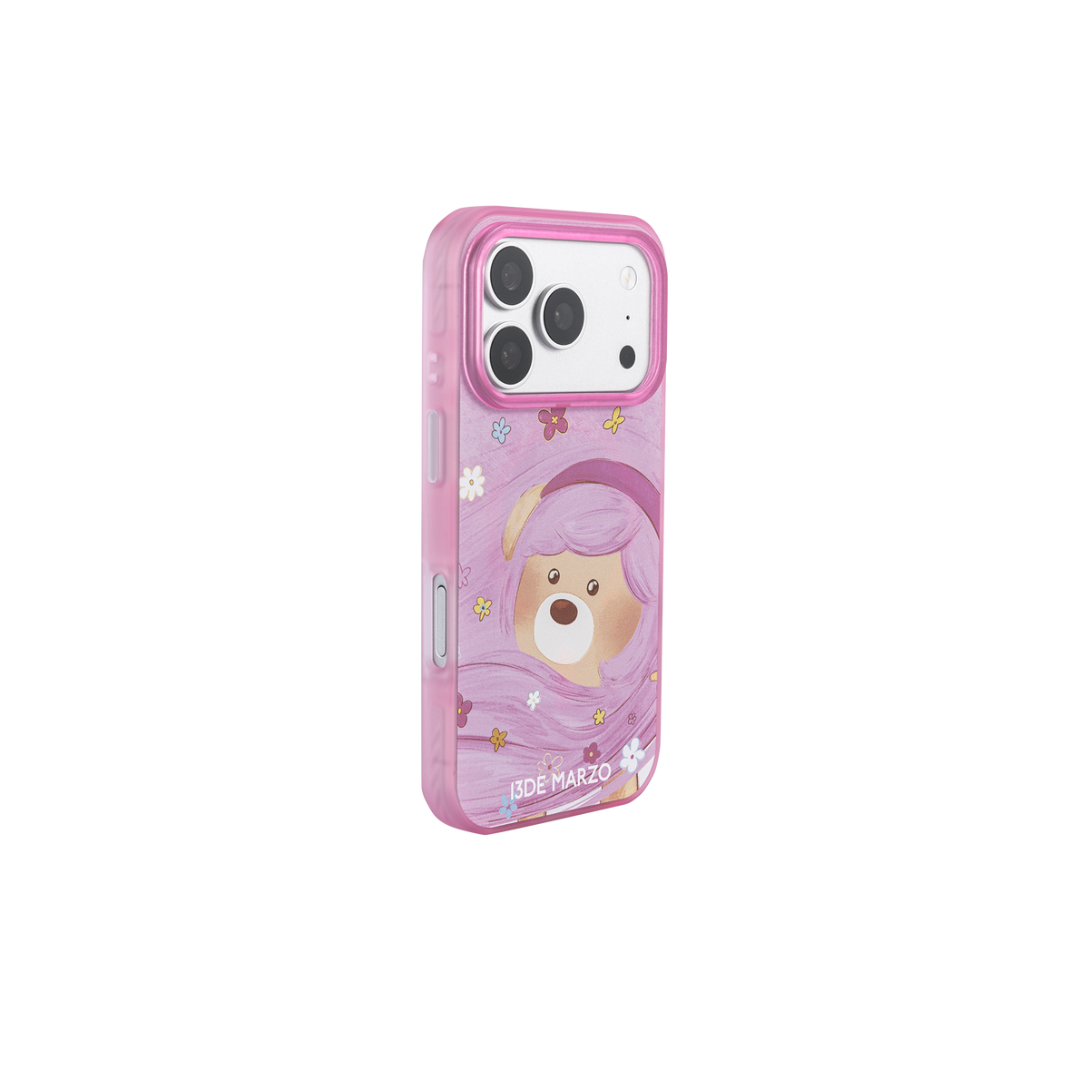 13DE MARZO Floral Bear Phone Case Pink - 13DE MARZO