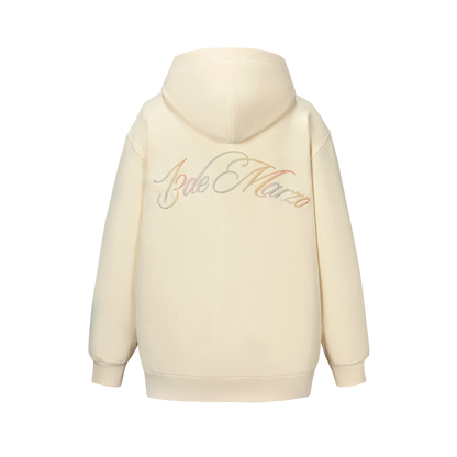 13DE MARZO Lumi Star Bear Zip Hoodie Beige