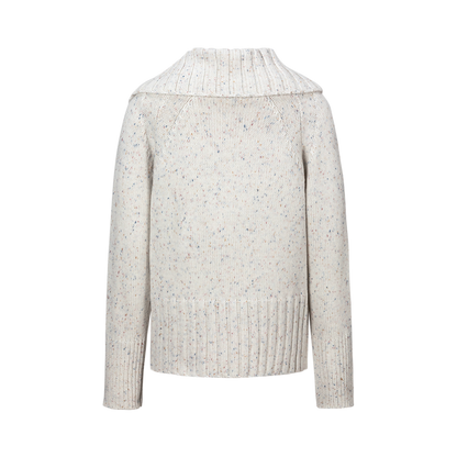 13DE MARZO Button Bear Slant Collar Sweater Colorful