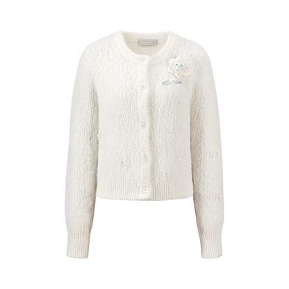 13DE MARZO Snow Bear Plush Cardigan