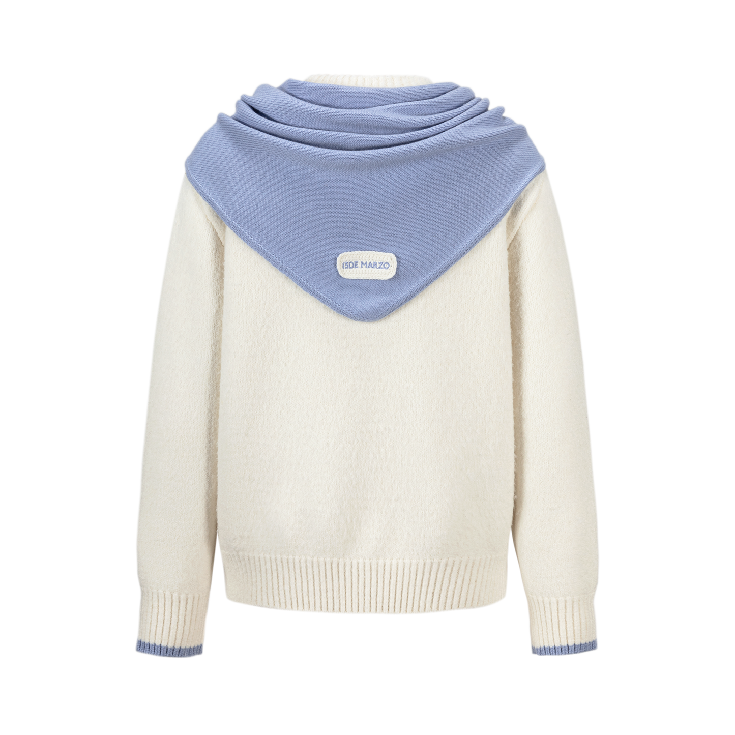 13DE MARZO Marzo Valley Cape Sweater White