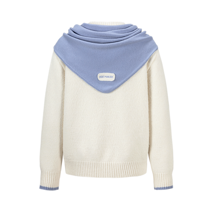 13DE MARZO Marzo Valley Cape Sweater White