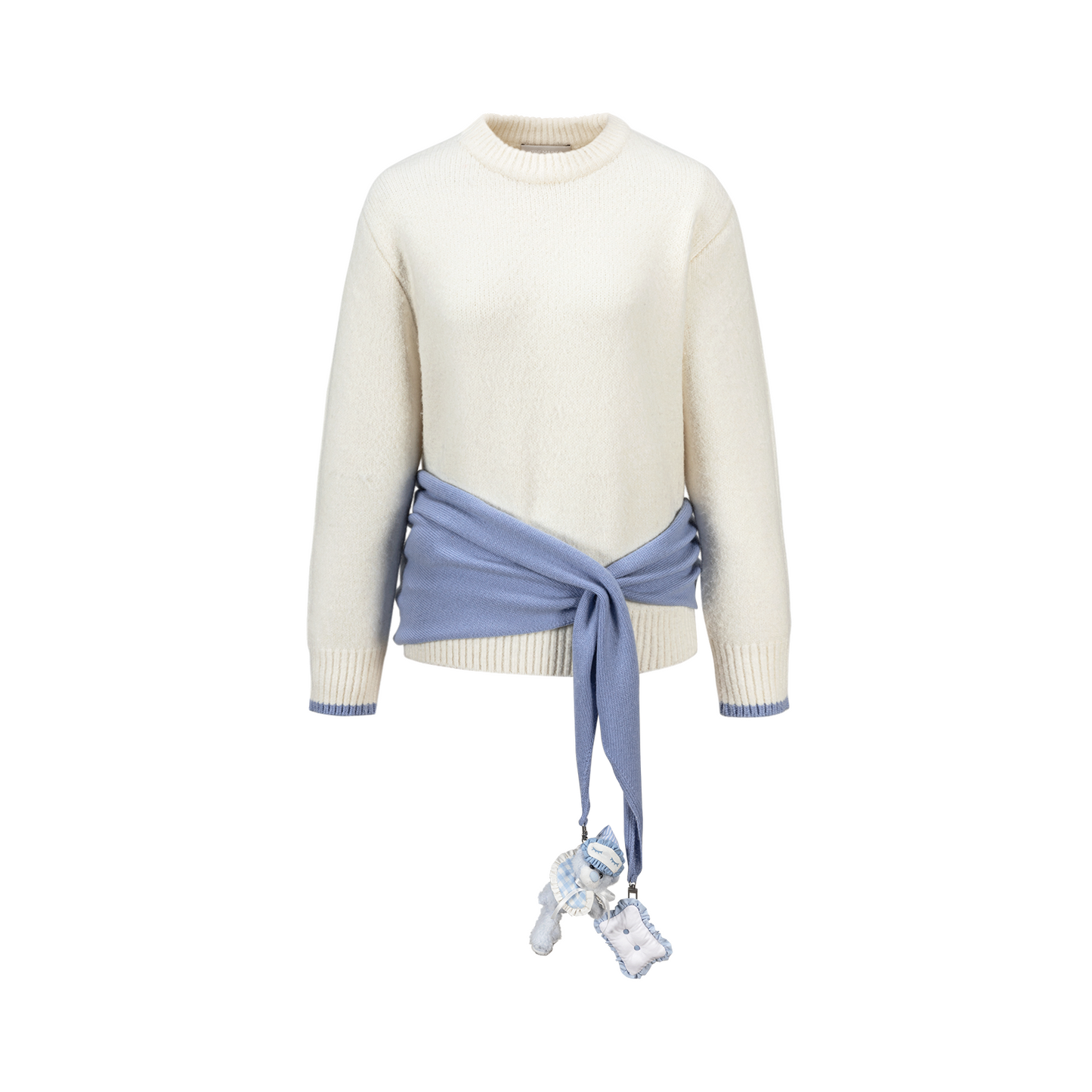 13DE MARZO Marzo Valley Cape Sweater White