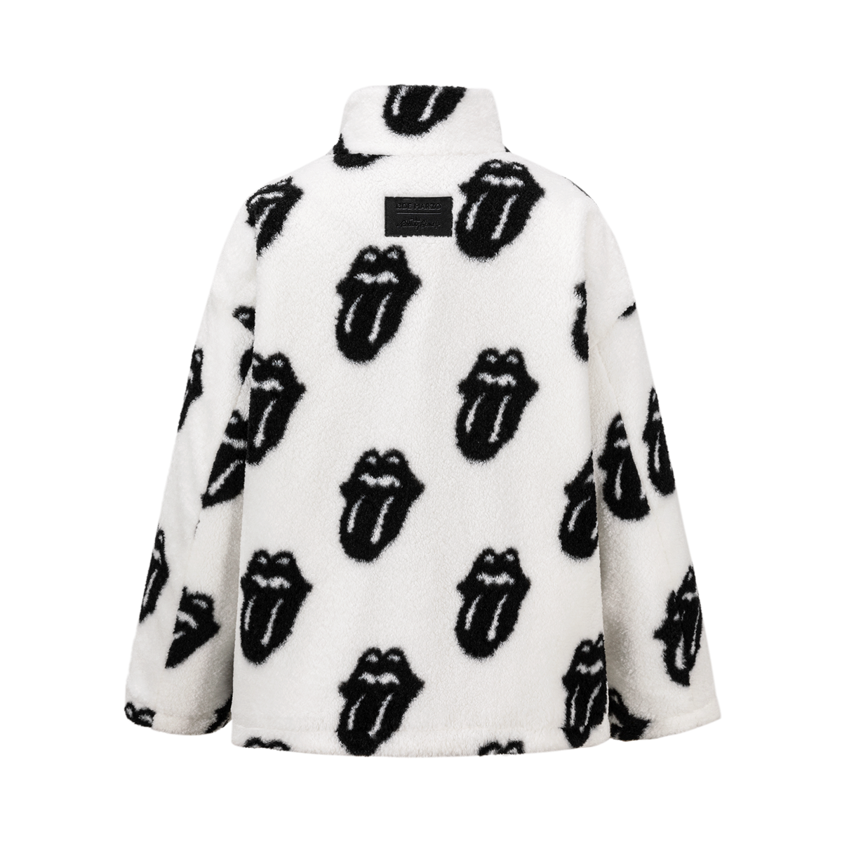 13DE MARZO Rolling Stones All-Over Print Coat White