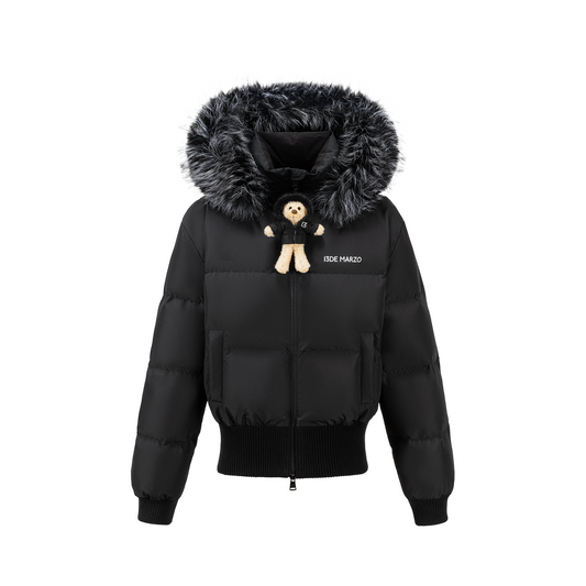 13DE MARZO Doozoo Short Down Jacket Black