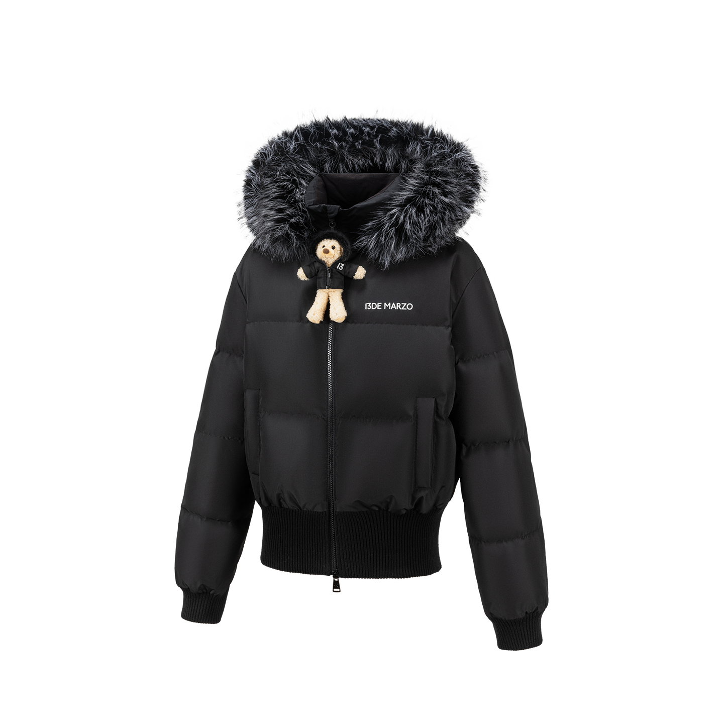 13DE MARZO Doozoo Short Down Jacket Black