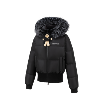 13DE MARZO Doozoo Short Down Jacket Black