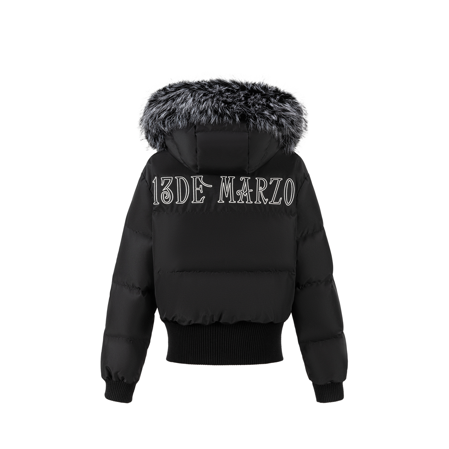 13DE MARZO Doozoo Short Down Jacket Black